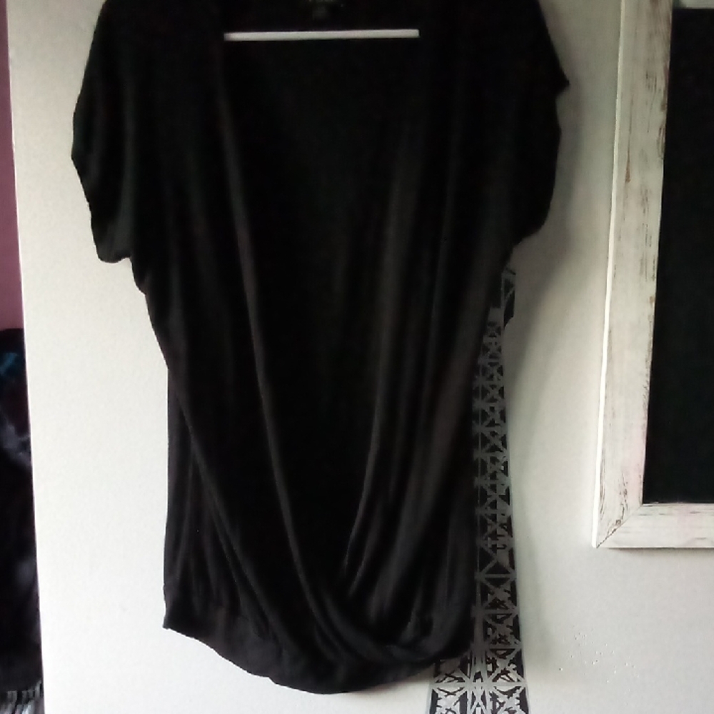 Guess Elegant Black Drape Blouse